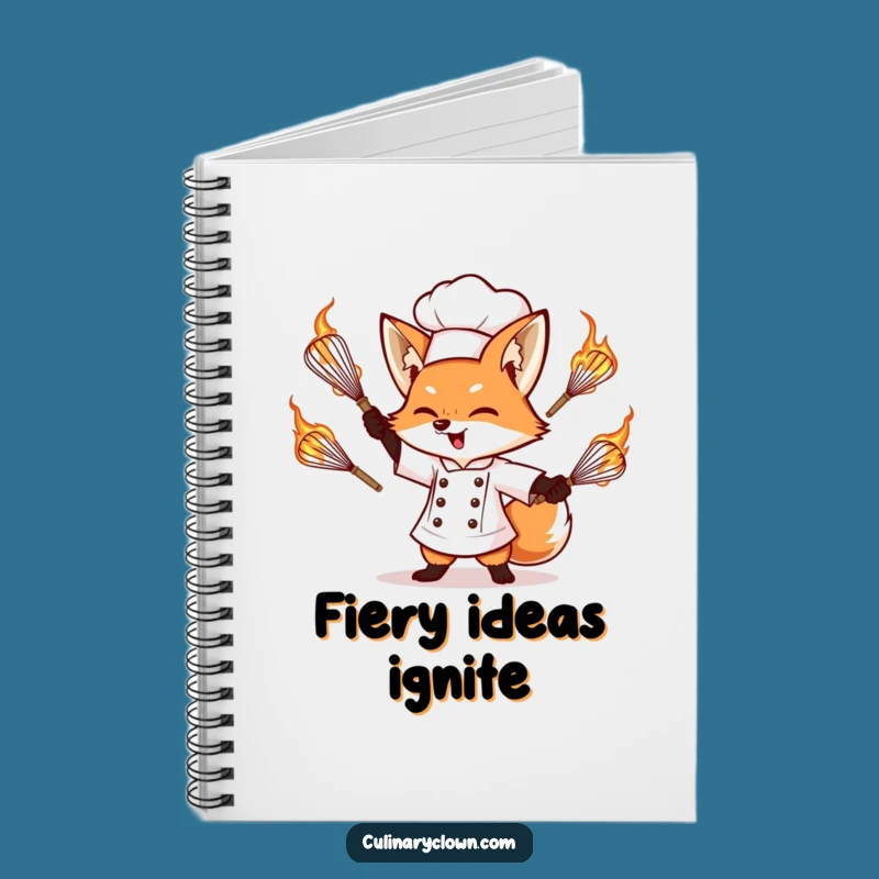 Funny Fox Chef Notebook - For Your Fiery Culinary Ideas