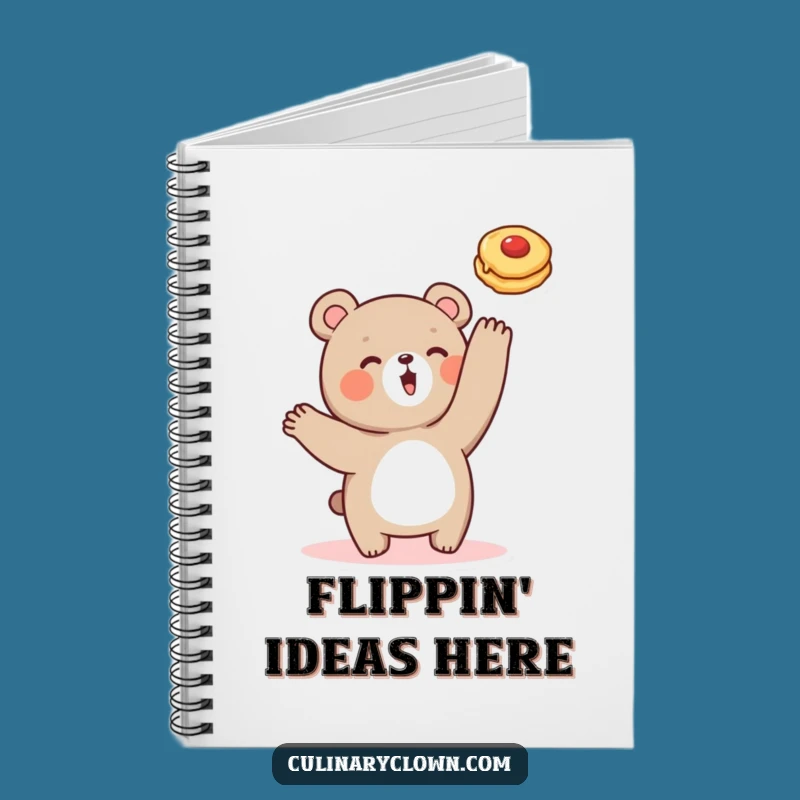Funny Bear Pancake Flipping Notebook: Jot Down Ideas with Hilarious Breakfast Flair!