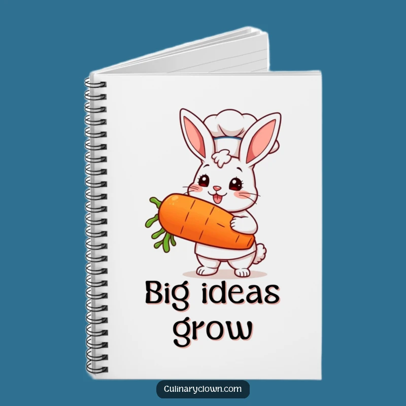 Funny Kawaii Bunny Chef Carrot Notebook: Jot Down Ideas with Veggie Humor