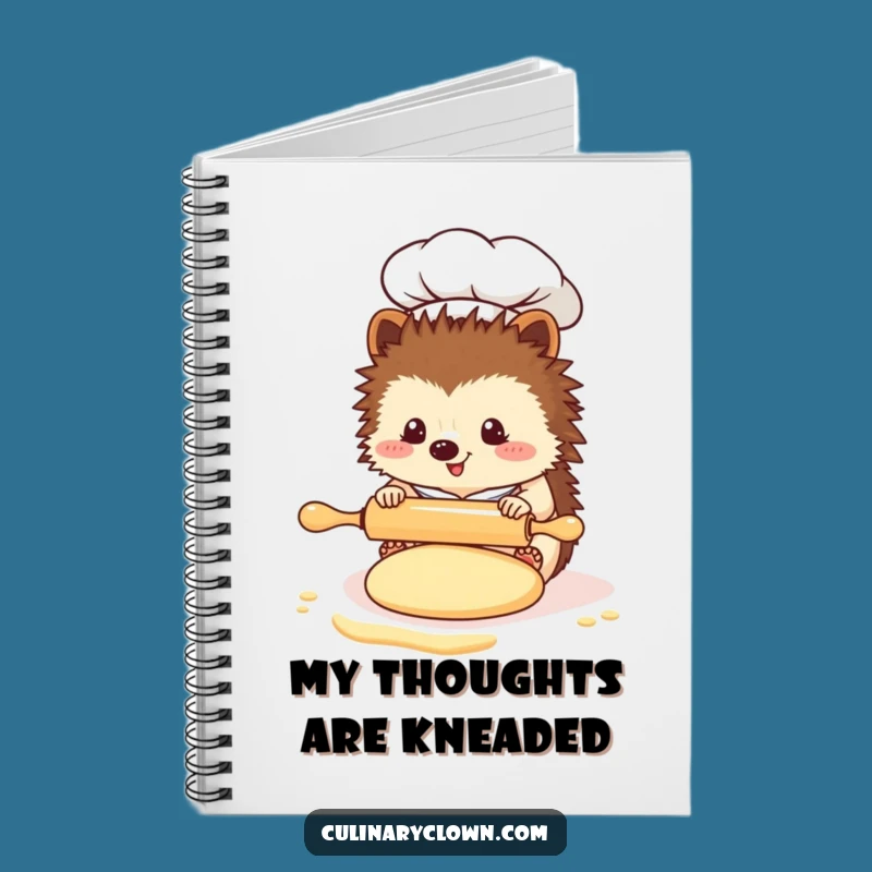 Funny Kawaii Hedgehog Chef Notebook: Cute Baking Plans Journal, Perfect Funny Gift for Writers