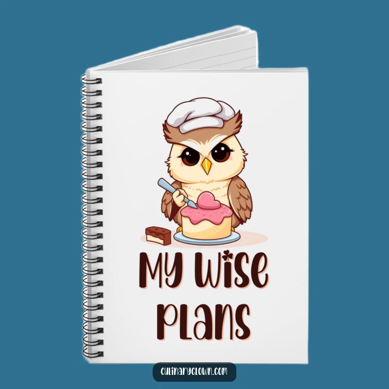 Funny Owl Chef Cake Decorating Notebook: Jot Down Your Baking Creations