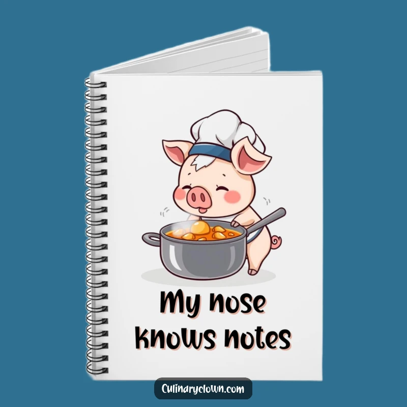 Funny Kawaii Pig Chef Notebook: Jot Down Flavors with Curiosity