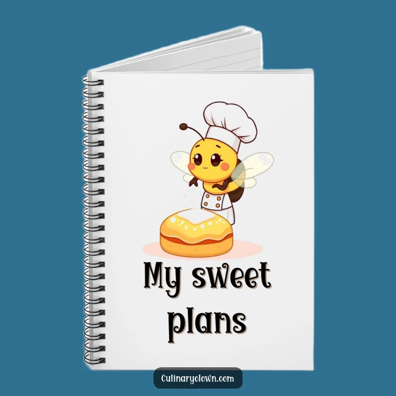Funny Bee Chef Sprinkling Sugar Notebook: Recipe for Sweet Ideas