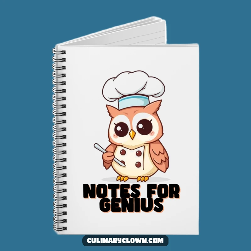 Funny Kawaii Owl Chef Notebook: Jot Down Recipes with Culinary Charm