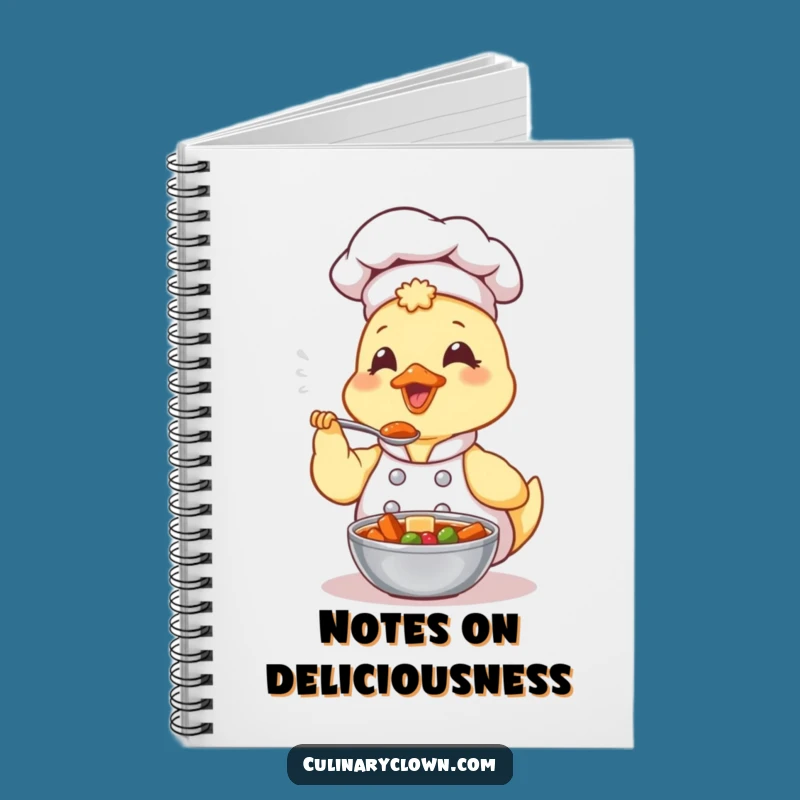 Funny Kawaii Duck Chef Notebook: Cute Stew Tasting Journal, Perfect Funny Gift for Foodies
