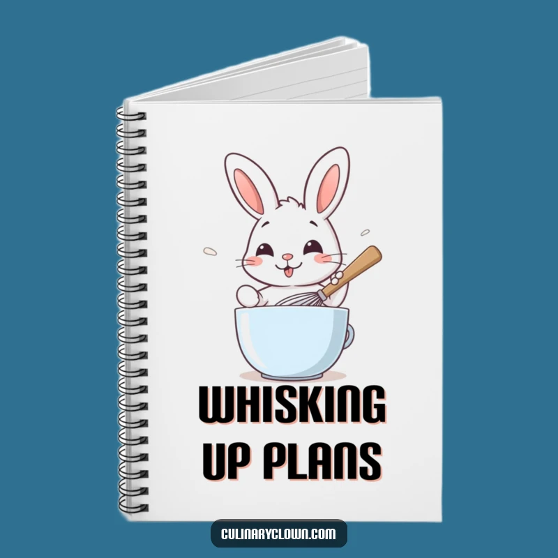 Funny Rabbit Whisking Batter Notebook: Jot Down Recipes with Hilarious Baking Fun!