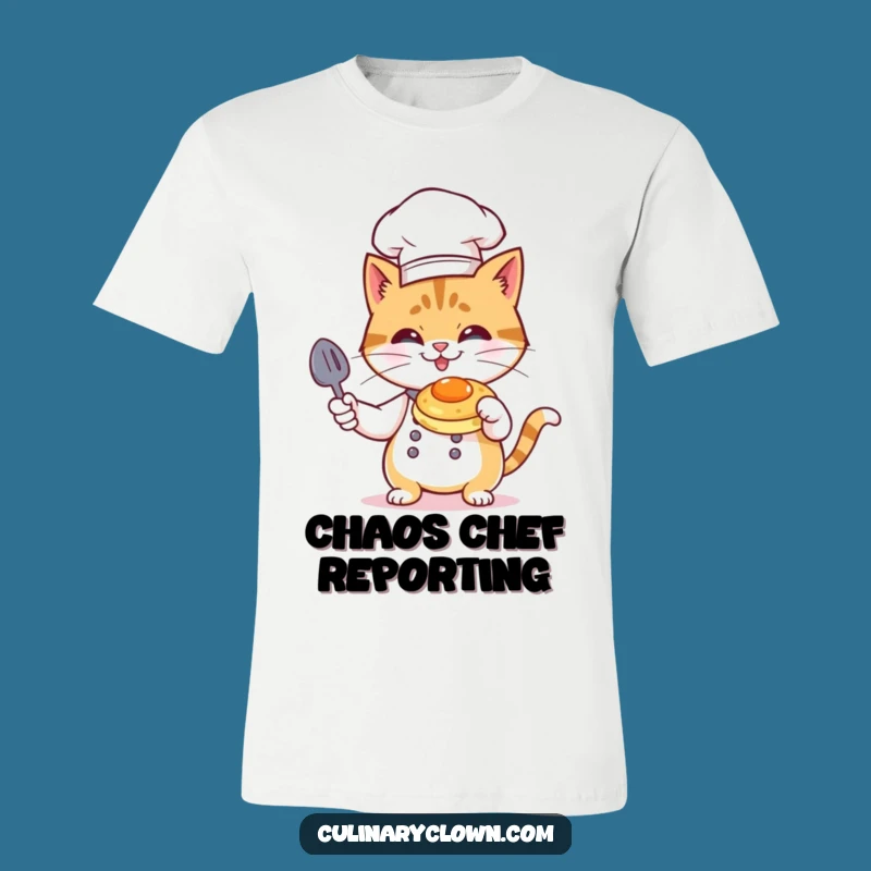 Funny Cat Chef T-Shirt: Hilarious Culinary Disaster Tee for Food Lovers