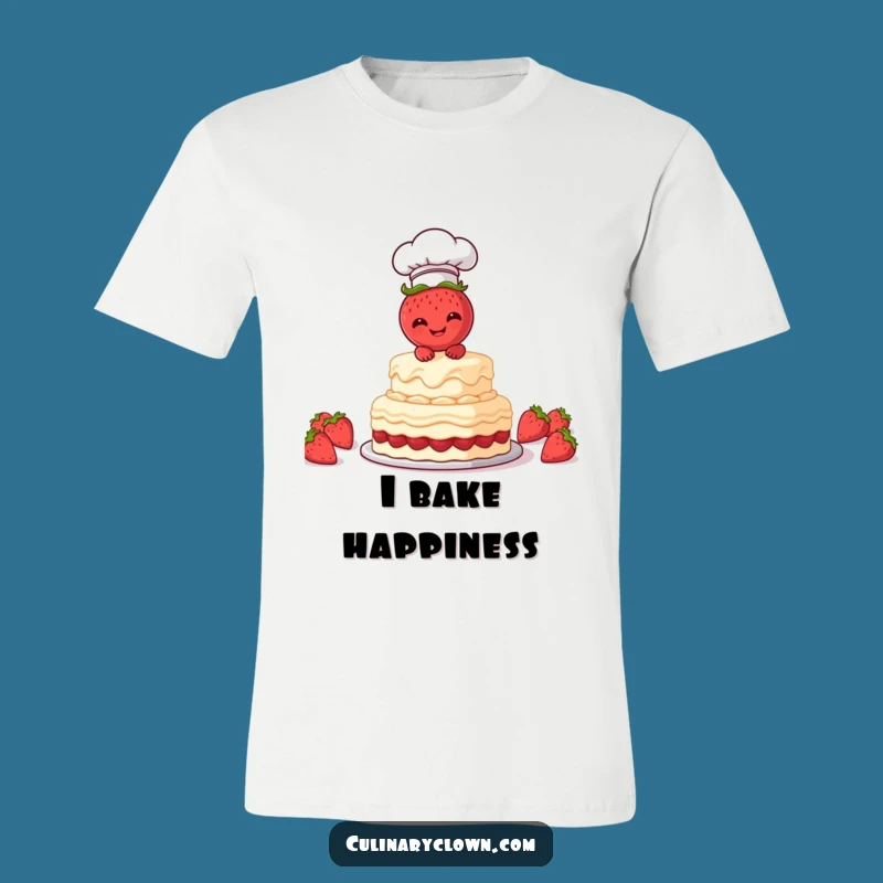 Funny Giggling Strawberry Chef T-Shirt: Wear Your Baking Passion with Humor