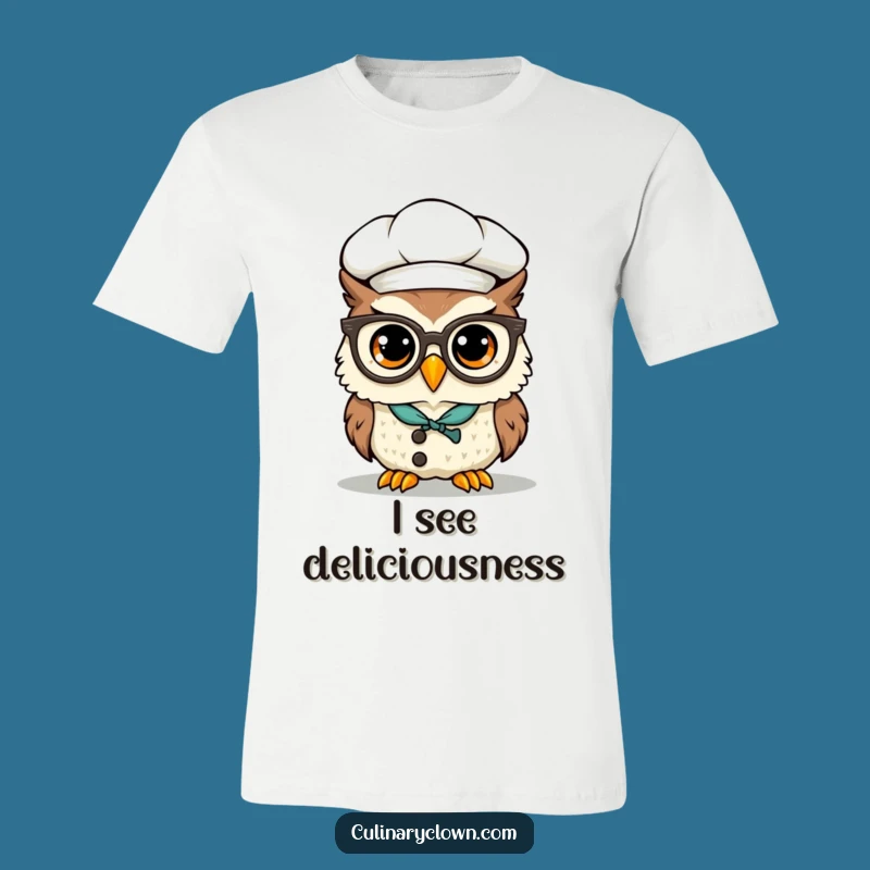Funny Kawaii Owl Chef T-Shirt: Smart Cook Style, Hilarious Gift For Bookish Foodies