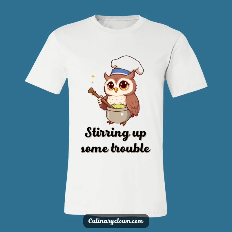 Funny Owl Chef T-Shirt: Wear Your Culinary Magic with Pride