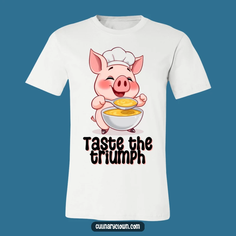 Funny Pig Chef Soup T-Shirt: Chef Character Tee for Food Lovers