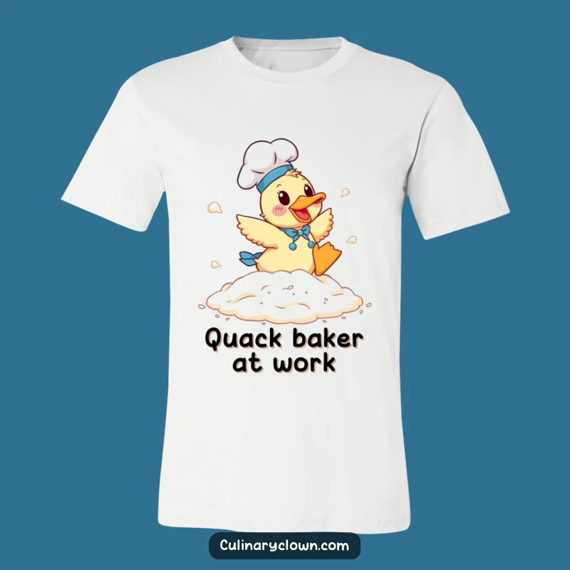 Funny Duck Chef T-Shirt: Hilarious Flour Fun Tee for Joyful Bakers