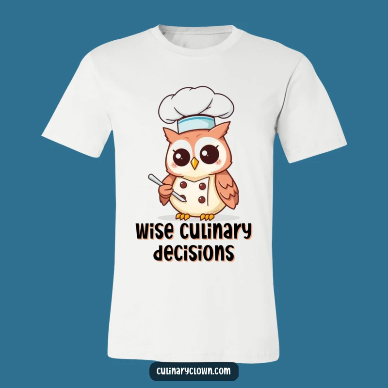 Funny Kawaii Owl Chef T-Shirt: Wear Your Culinary Creativity with Humor