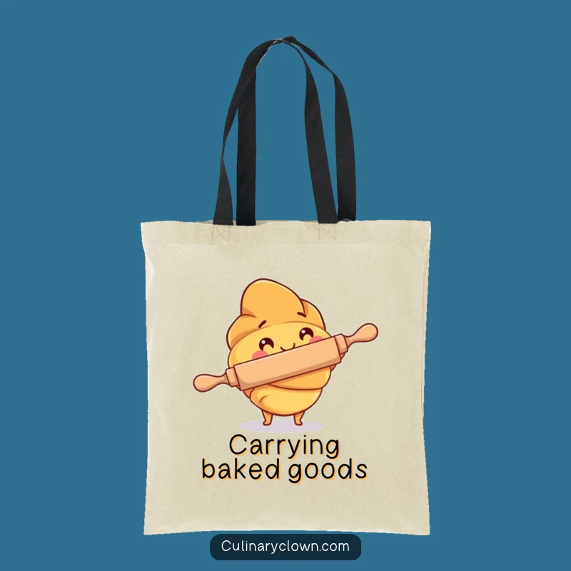 Funny Croissant Baker Tote Bag: Carry Your Baking Essentials with Style and Humor