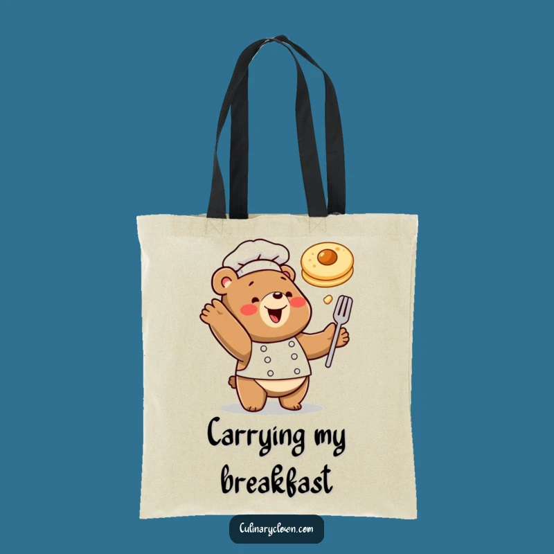 Funny Bear Chef Tote Bag Breakfast Supplies Chef Bear Accessory