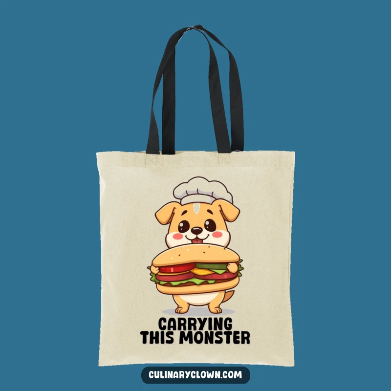Funny Kawaii Dog Chef Tote Bag: Carry Your Culinary Creations in Style