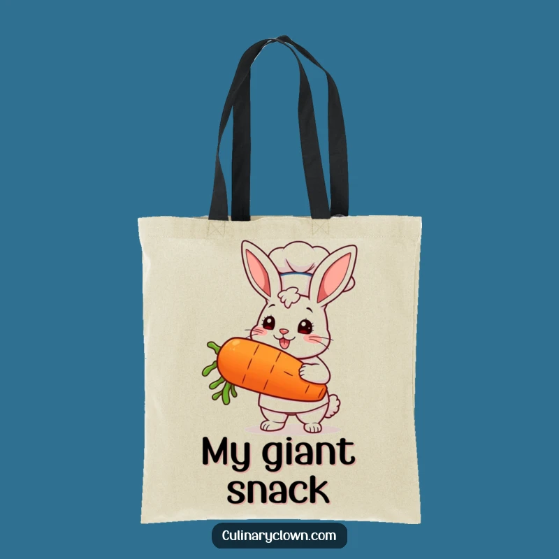 Funny Kawaii Bunny Chef Carrot Tote Bag: Carry Your Produce and Punchlines